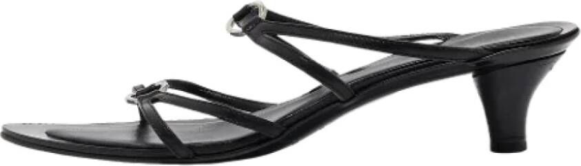 Sergio Rossi Pre-owned Leather sandals Black Dames