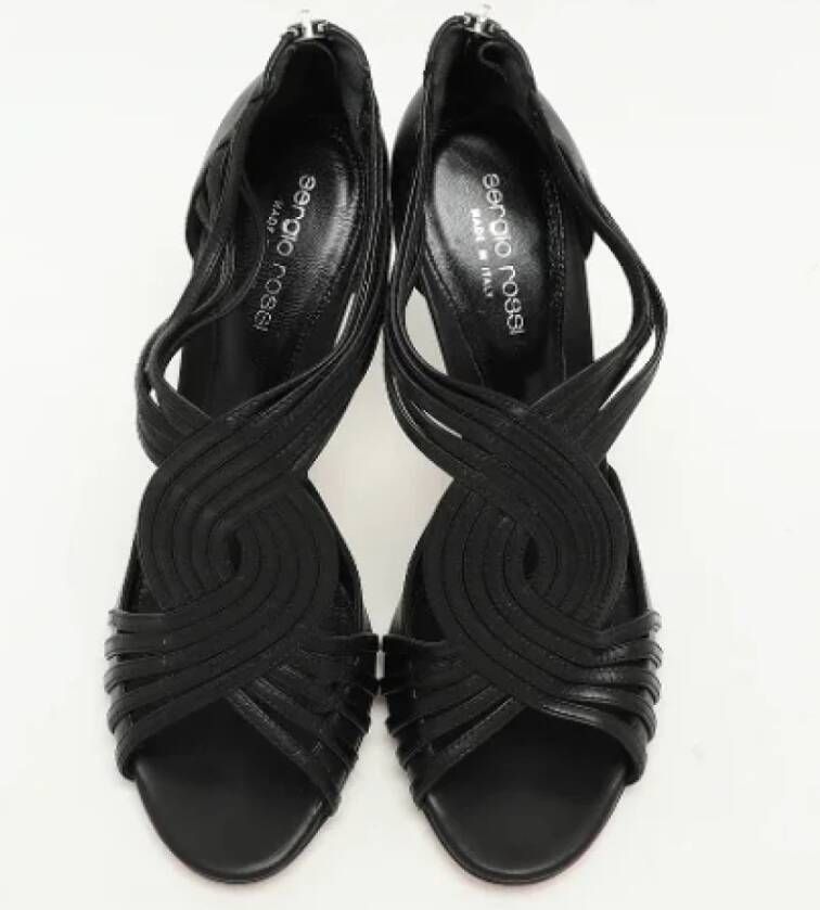 Sergio Rossi Pre-owned Leather sandals Black Dames