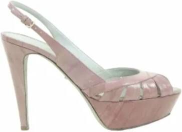 Sergio Rossi Pre-owned Leather sandals Pink Dames