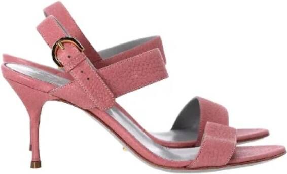 Sergio Rossi Pre-owned Leather sandals Pink Dames