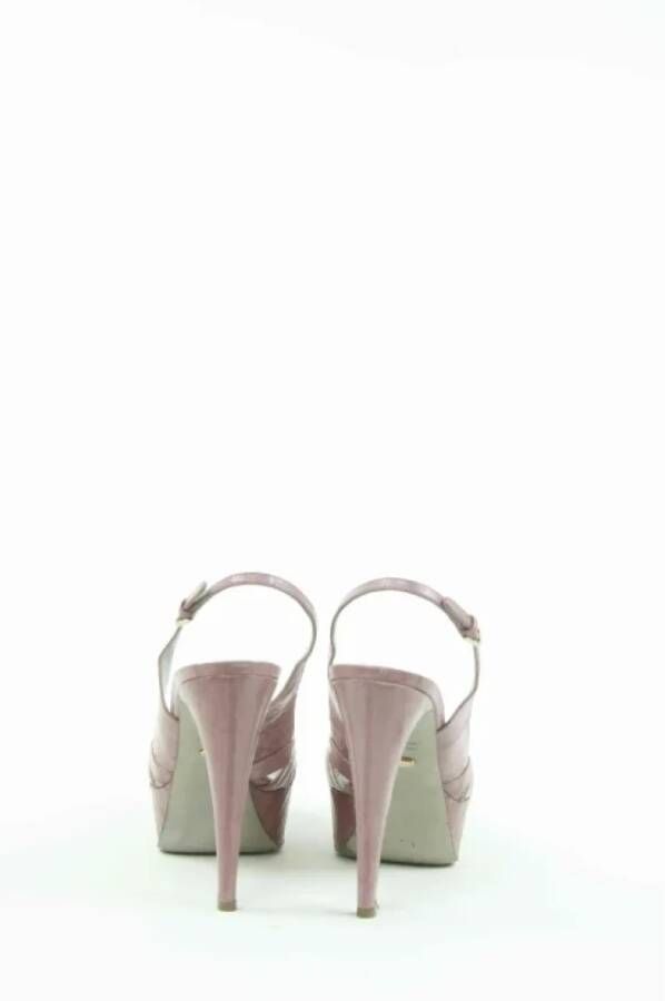 Sergio Rossi Pre-owned Leather sandals Pink Dames