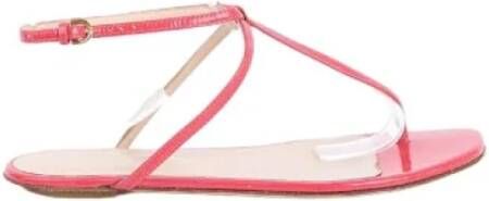 Sergio Rossi Pre-owned Leather sandals Pink Dames