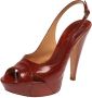 Sergio Rossi Pre-owned Leather sandals Red Dames - Thumbnail 1