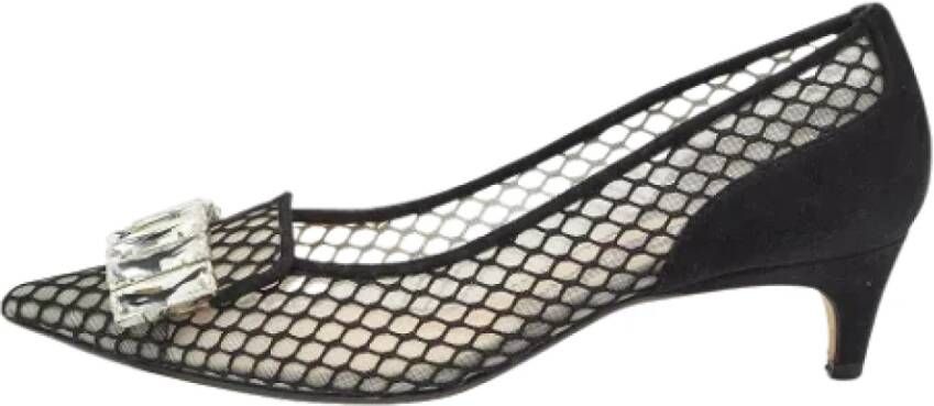 Sergio Rossi Pre-owned Mesh heels Black Dames