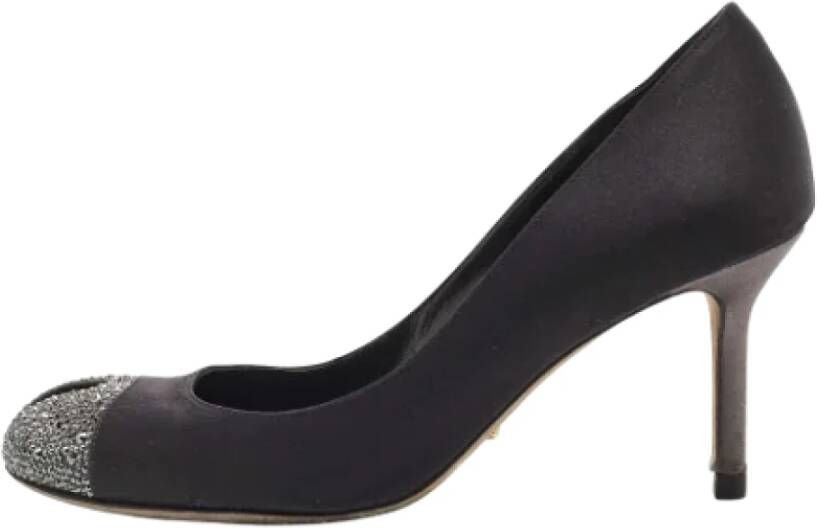 Sergio Rossi Pre-owned Satin heels Black Dames