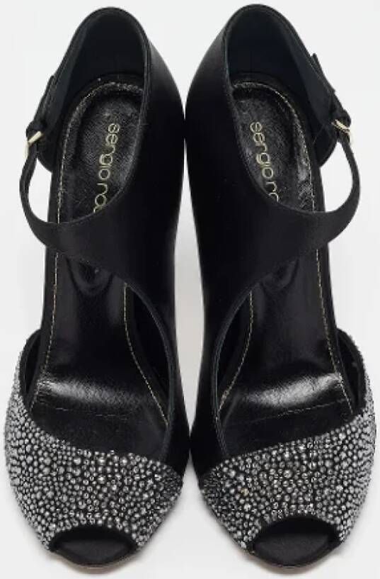 Sergio Rossi Pre-owned Satin heels Black Dames