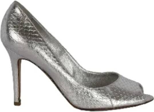 Sergio Rossi Pre-owned Silver heels Gray Dames