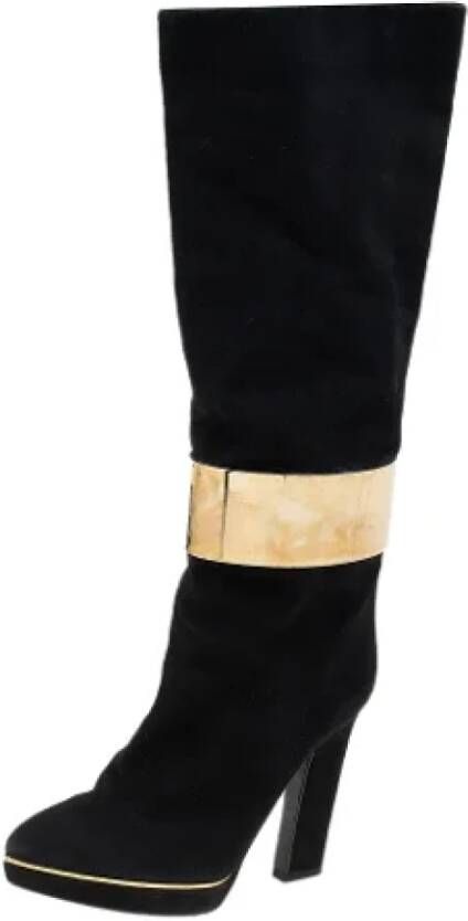 Sergio Rossi Pre-owned Suede boots Black Dames