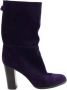 Sergio Rossi Pre-owned Suede boots Purple Dames - Thumbnail 1