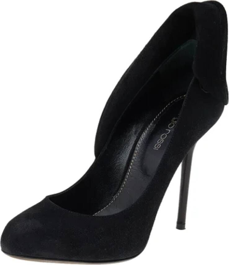 Sergio Rossi Pre-owned Suede heels Black Dames