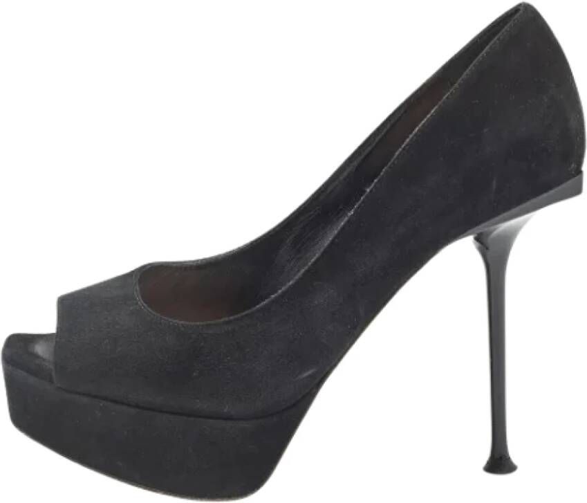 Sergio Rossi Pre-owned Suede heels Black Dames