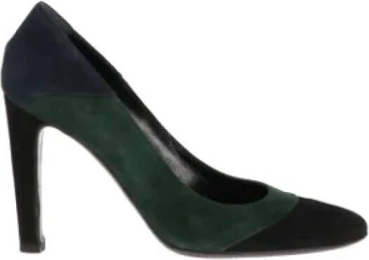 Sergio Rossi Pre-owned Suede heels Green Dames