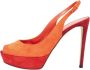 Sergio Rossi Pre-owned Suede heels Orange Dames - Thumbnail 1