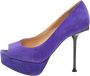 Sergio Rossi Pre-owned Suede heels Purple Dames - Thumbnail 1