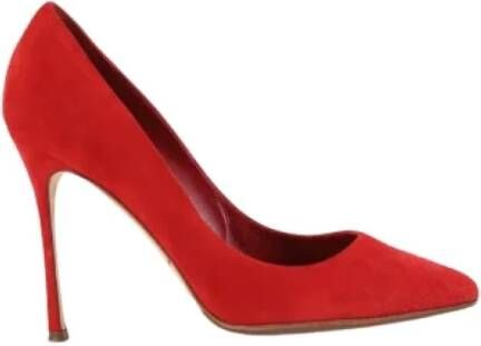 Sergio Rossi Pre-owned Suede heels Red Dames