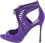 Sergio Rossi Pre-owned Suede sandals Purple Dames - Thumbnail 1