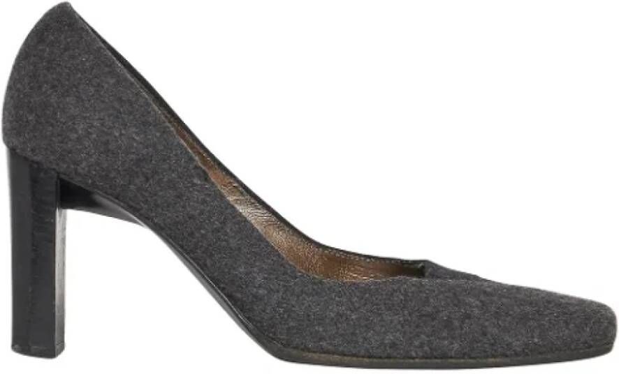 Sergio Rossi Pre-owned Wool heels Gray Dames