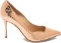 Sergio Rossi Python Effect Leren Pumps Vrouwen Pink Dames - Thumbnail 1