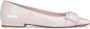 Sergio Rossi Roze Leren Ballerina Flats Pink Dames - Thumbnail 1