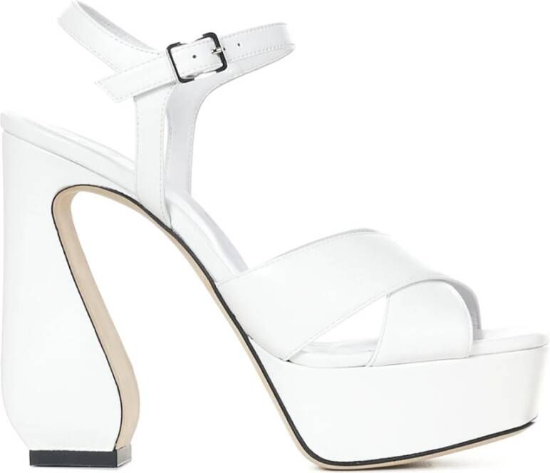 Sergio Rossi Verhoog je stijl met hoge hak sandalen White Dames