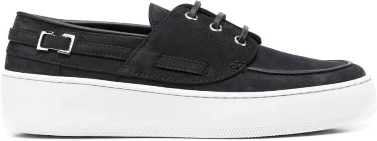 Sergio Rossi Zwarte leren lage sneakers Black Dames