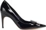 Sergio Rossi Zwarte Leren Pumps Met Puntige Neus Black Dames - Thumbnail 1