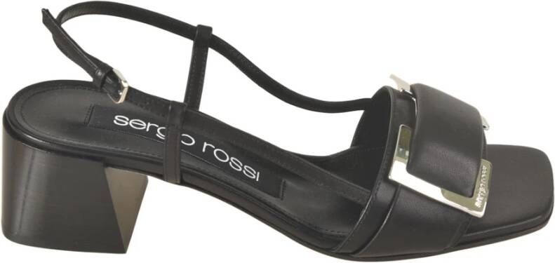 Sergio Rossi Zwarte Sandalen Black Dames