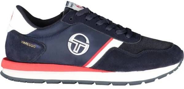 Sergio Tacchini Blauwe Viareggio Sneakers met Borduursel Blue Heren