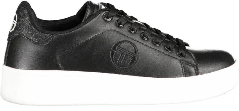 Sergio Tacchini Chique Zwarte Geborduurde Sportschoenen Black Dames