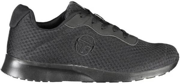 Sergio Tacchini Eenvoudige zwarte sneakers met geborduurd detail Black Heren