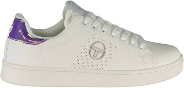 Sergio Tacchini Glanzende detail geborduurde sneakers White Dames