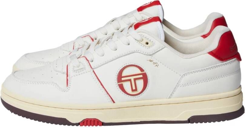 Sergio Tacchini Prime Shot Beige & Red Sneaker White Heren