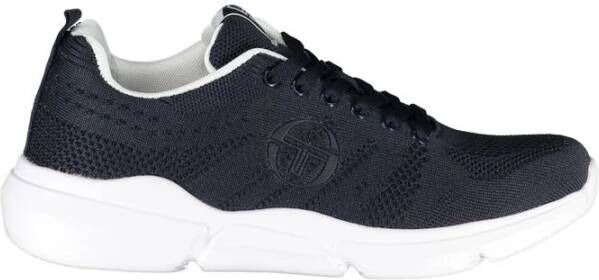 Sergio Tacchini Stijlvolle Blauwe Vetersneakers met Contrastdetails Blue Heren