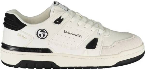 Sergio Tacchini Witte Vetersneakers met Contrasterende Details White Heren