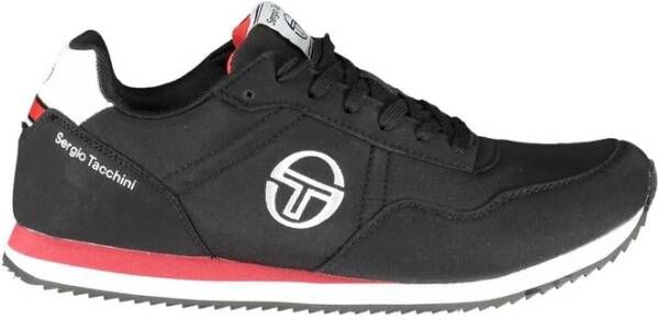 Sergio Tacchini Zwarte Sneakers met Contrastdetails Black Heren