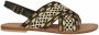 Sessun Geweven platte sandalen Beige Dames - Thumbnail 1