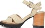 SHABBIES Sandalen Dames 163020155 Shs1171 Maat: 40 Materiaal: Suède Kleur: Beige - Thumbnail 2