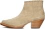 Shabbies Amsterdam Shabbies Lute Ankie Enkellaarsjes Enkelboots met rits Dames Beige - Thumbnail 2