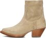 Shabbies Amsterdam Shabbies Lute Folly Enkellaarsjes Enkelboots met rits Dames Beige - Thumbnail 2