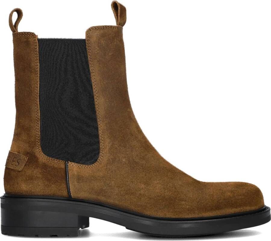 Shabbies Bruine Chelsea Boots Dean Brown Dames