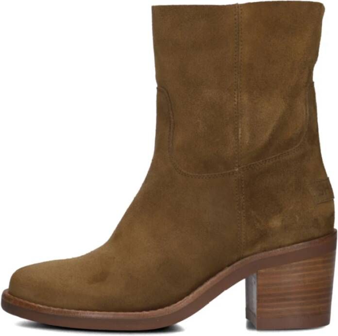 Shabbies Cognac Suède Enkellaarzen Brown Dames