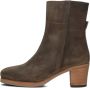 Shabbies Amsterdam Shabbies Lieve G Ankle Boot Enkellaarsjes Enkelboots met rits Dames Taupe - Thumbnail 3