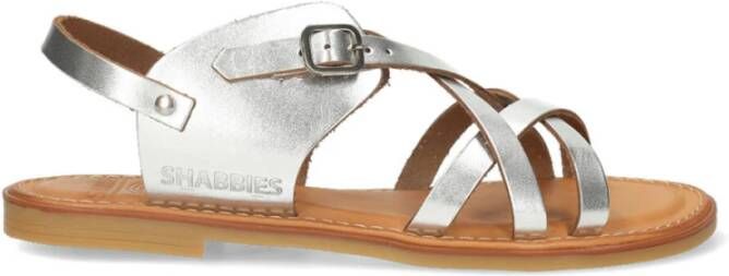 Shabbies Metallic Angel Cross Sandalen Gray Dames