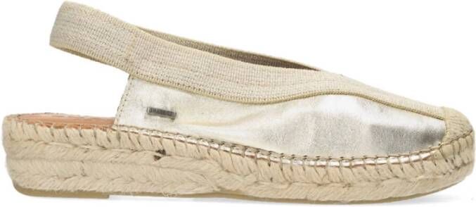 Shabbies Metallic Espadrille Slingback Sandal Yellow Dames