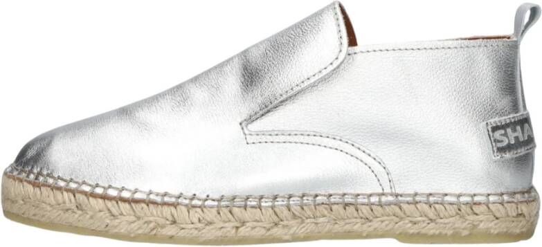 Shabbies Metallic Espadrilles Elche Lofa Gray Dames