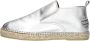 SHABBIES Espadrilles Dames Elche Lofa Metallic Maat: 39 Materiaal: Leer Kleur: Zilver - Thumbnail 9