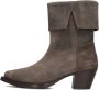 SHABBIES Enkellaarsjes Dames Lure Mid Boot Maat: 38 Materiaal: Suède Kleur: Taupe - Thumbnail 3