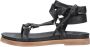 SHABBIES Sandalen Dames 170020244 Maat: 37 Materiaal: Leer Kleur: Zwart - Thumbnail 3