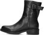 SHABBIES Enkelboots Dames Dean Bika Maat: 39 Materiaal: Leer Kleur: Zwart - Thumbnail 3