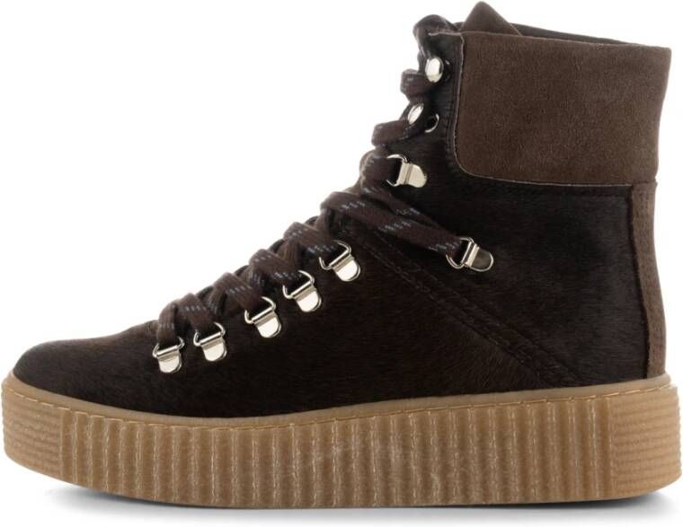 Shoe the Bear Agda Suède Veterschoen Brown Dames